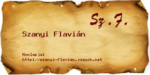 Szanyi Flavián névjegykártya
